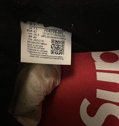 Nike Dunk Low Sb Supreme Rammellzee Size 8 5