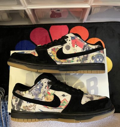 Nike Dunk Low Sb Supreme Rammellzee Size 8 5