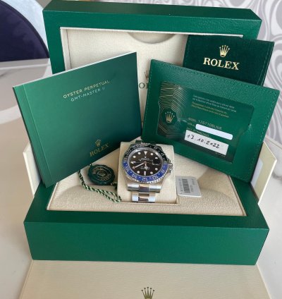 Rolex Gmt-master Ii Ref 126710blnr New 2022 Batman full Set Nos