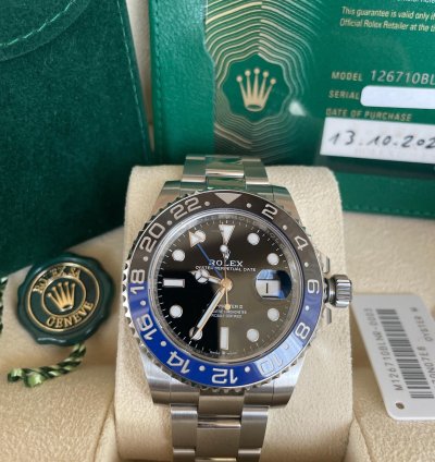 Rolex Gmt-master Ii Ref 126710blnr New 2022 Batman full Set Nos