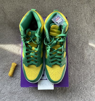 Nike Sb Dunk Hi Og Qs Supreme Brazil Sz 11 Ds
