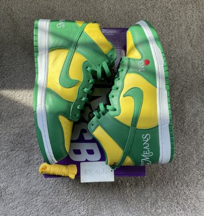 Nike Sb Dunk Hi Og Qs Supreme Brazil Sz 11 Ds