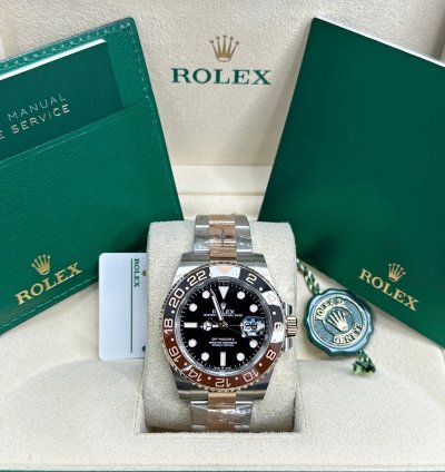 Rolex Gmt-master Ii Root Beer Black Dial 2025