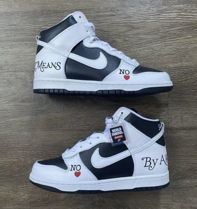 Nike Sb Dunk High Supreme By Any Means black White