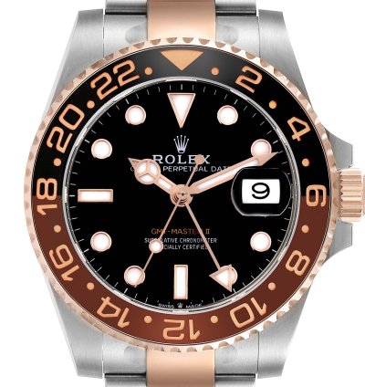Rolex Gmt-master Ii Root Beer Steel Rose Gold Mens Watch 126711 Unworn