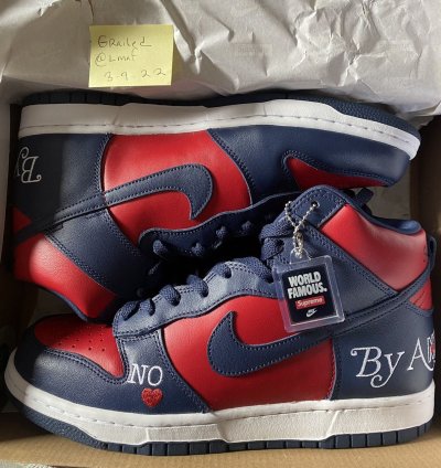 Nike Sb Dunk High Supreme By Any Means Navy