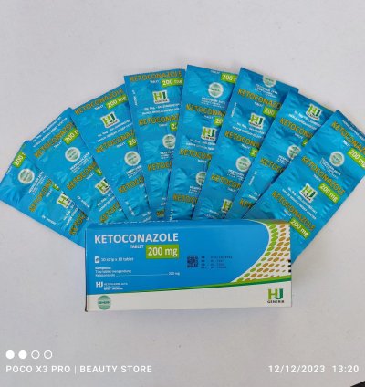 1 Box Ketoconazole 200 Mg Tablet Antifungal Sistemik Original