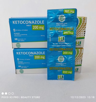 1 Box Ketoconazole 200 Mg Tablet Antifungal Sistemik Original