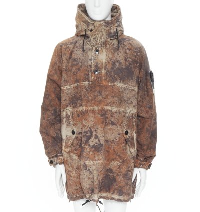 New Stone Island Paintball Camo Cotton Cordura Brown Printed Anorak Parka