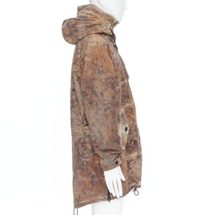 New Stone Island Paintball Camo Cotton Cordura Brown Printed Anorak Parka