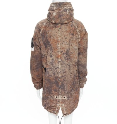 New Stone Island Paintball Camo Cotton Cordura Brown Printed Anorak Parka