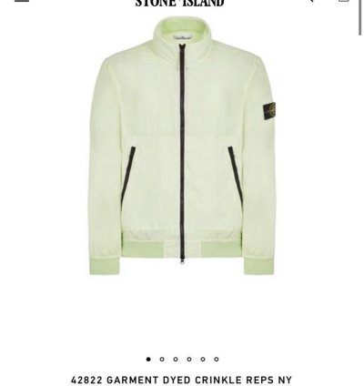 Nwt Stone Island Garment Die Crinkle Reps