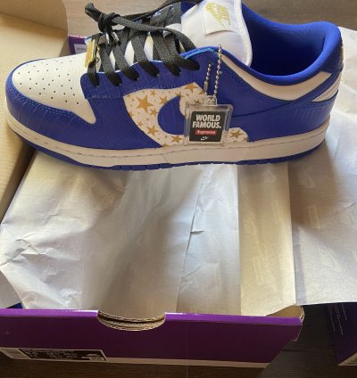 Nike Sb Dunk Low Supreme Blue