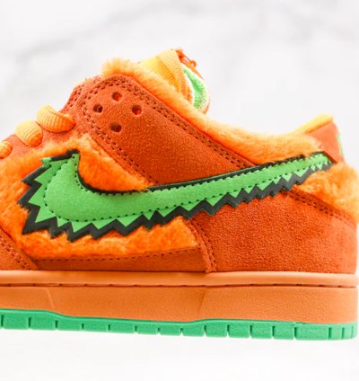 Grateful Dead X Nike Sb Dunk Orange Bear Cj5378-800