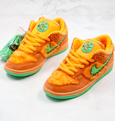 Grateful Dead X Nike Sb Dunk Orange Bear Cj5378-800