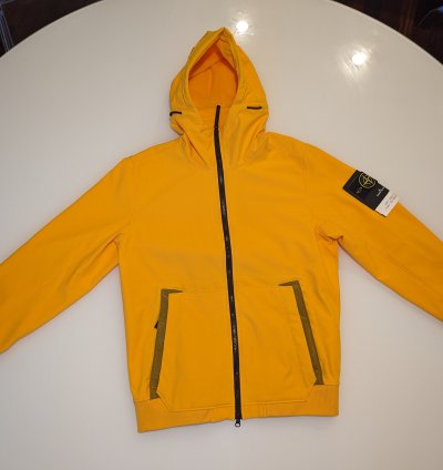 Nylon Fleece-lined Logo Patch Hooded Zip-up Jacket