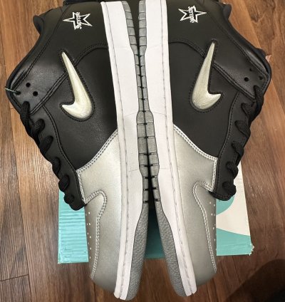 Nike Sb Dunk Low Supreme Jewel Swoosh Silver Stars Retro 14