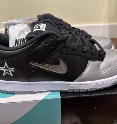 Nike Sb Dunk Low Supreme Jewel Swoosh Silver Stars Retro 14