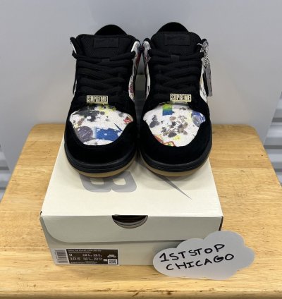 Nike Sb Dunk Low Supreme Rammellzee Size 9 Black New
