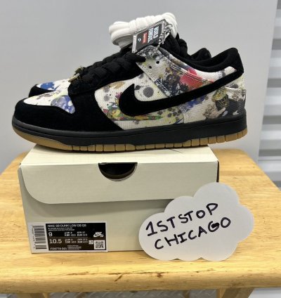 Nike Sb Dunk Low Supreme Rammellzee Size 9 Black New