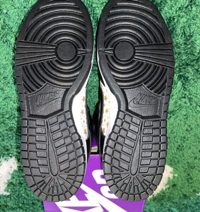 Nike Sb Dunk Low Supreme Stars Black Size 8 5m Brand New