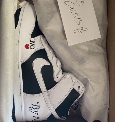Nike Sb Supreme Dunk By Any Means Black White