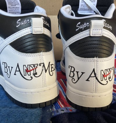 Nike Sb Supreme Dunk By Any Means Black White