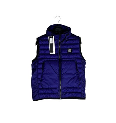 Quilted Down G0224 Bio-based Ripstop Nylon Blue Vest