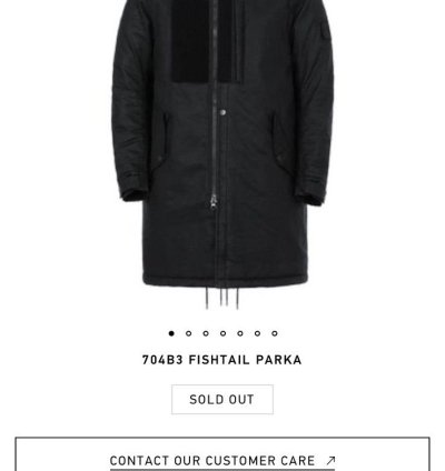 Rubberized Linen Fishtail Parka