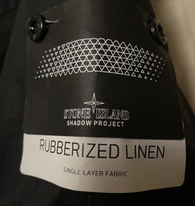 Rubberized Linen Fishtail Parka