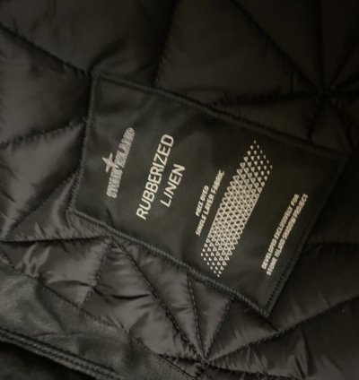 Rubberized Linen Fishtail Parka