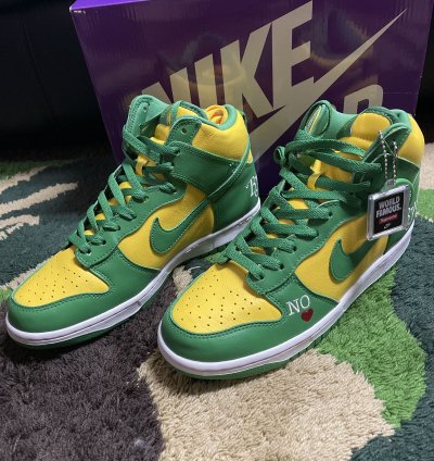 Nike Sb Supreme Dunk High Og Qs Brazil Dn3741700 Sz 9