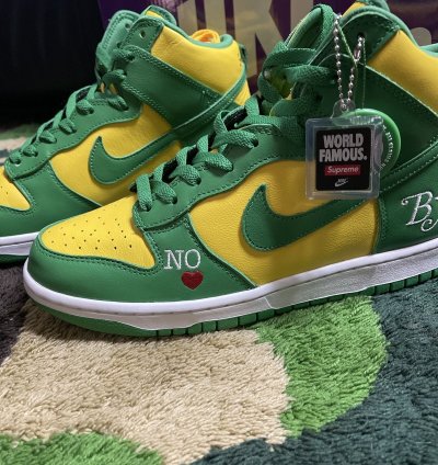 Nike Sb Supreme Dunk High Og Qs Brazil Dn3741700 Sz 9