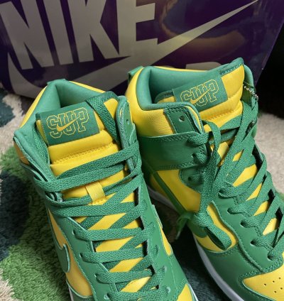 Nike Sb Supreme Dunk High Og Qs Brazil Dn3741700 Sz 9