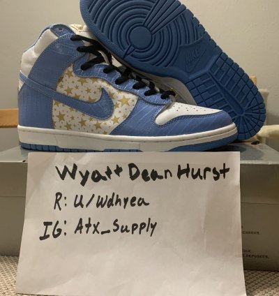 Nike Sb Supreme Dunk High Stars Blue