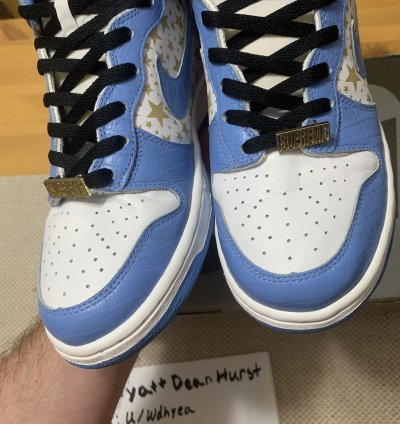 Nike Sb Supreme Dunk High Stars Blue