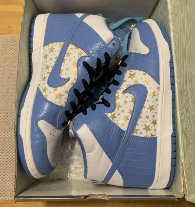 Nike Sb Supreme Dunk High Stars Blue