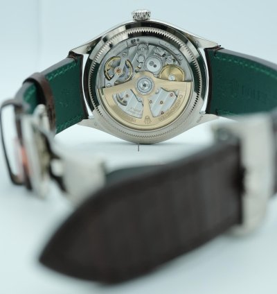 Rolex 1908 39 Mm White Dial Brown Leather Strap Complete Set 2024 Unworn 52509
