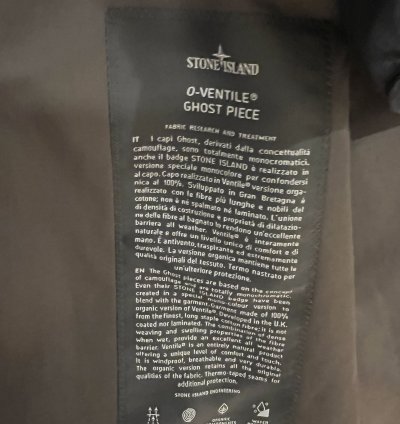 Stone Island -ventile Ghost Parka