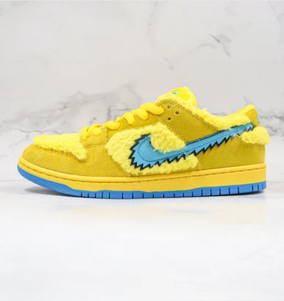 Grateful Dead X Nike Sb Dunk Bears Yellow Cj5378 700