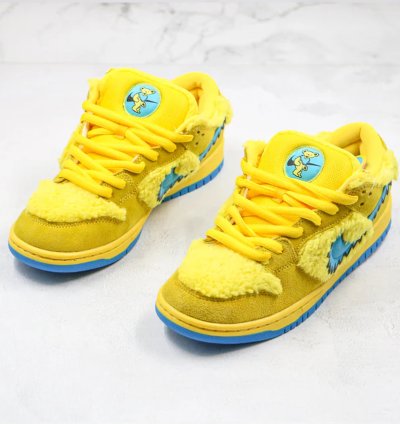 Grateful Dead X Nike Sb Dunk Bears Yellow Cj5378 700