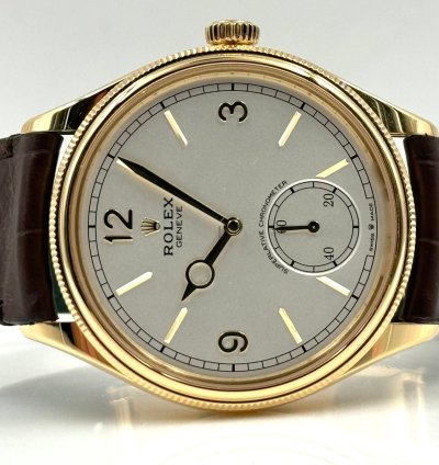 Rolex 1908 39mm White Dial Yellow Gold 52508 Unworn 2024