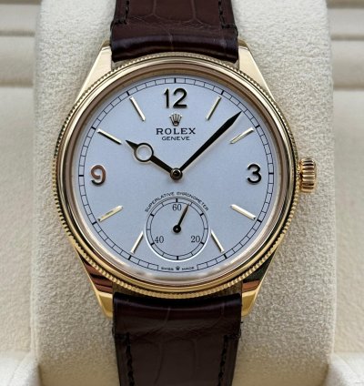 Rolex 1908 39mm White Dial Yellow Gold 52508 Unworn 2024