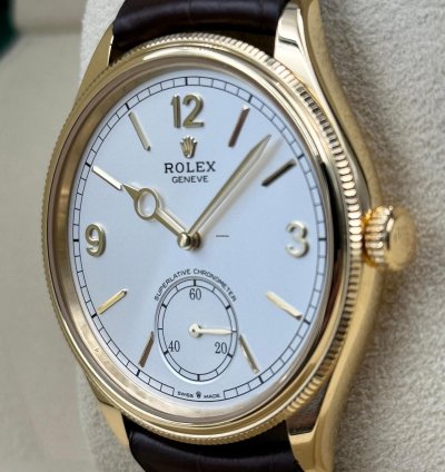 Rolex 1908 39mm White Dial Yellow Gold 52508 Unworn 2024