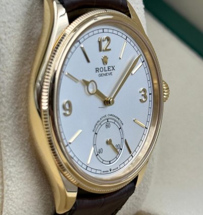 Rolex 1908 39mm White Dial Yellow Gold 52508 Unworn 2024