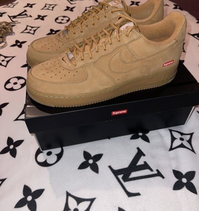 Nike Supreme Air Force 1 Low Brown Size 12