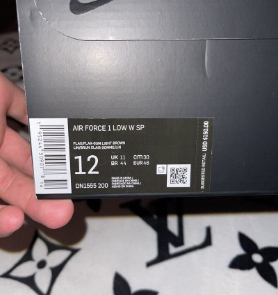 Nike Supreme Air Force 1 Low Brown Size 12