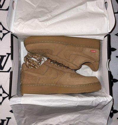Nike Supreme Air Force 1 Low Brown Size 12