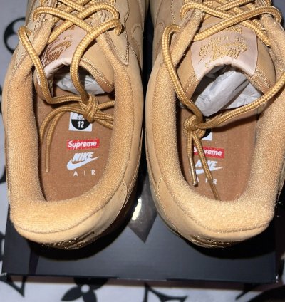 Nike Supreme Air Force 1 Low Brown Size 12