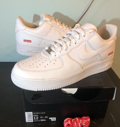 Nike Supreme Air Force 1 Low In White Size Uk 11 Us 12